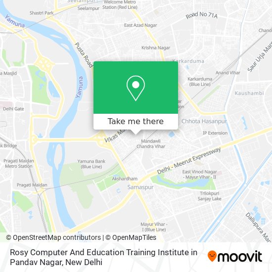 Rosy Computer And Education Training Institute in Pandav Nagar map