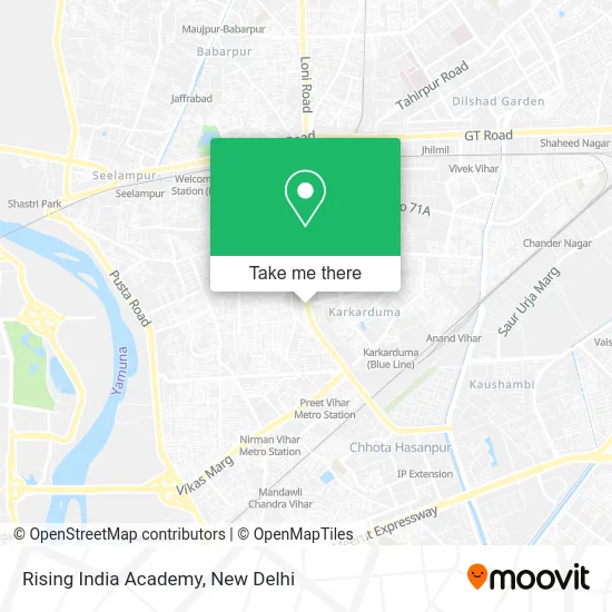Rising India Academy map