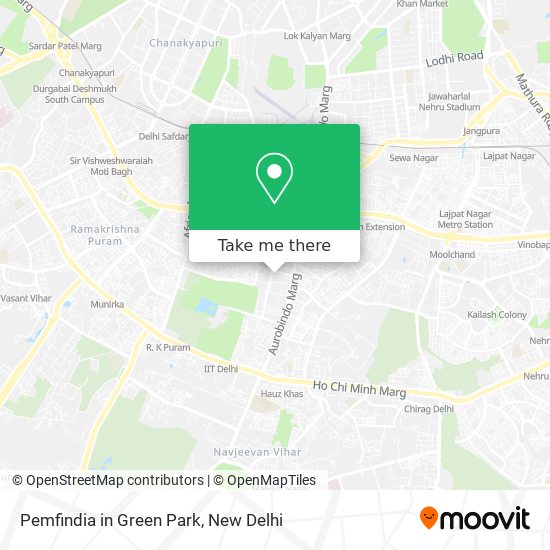 Pemfindia in Green Park map