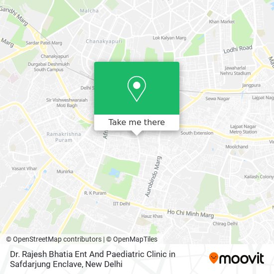 Dr. Rajesh Bhatia Ent And Paediatric Clinic in Safdarjung Enclave map