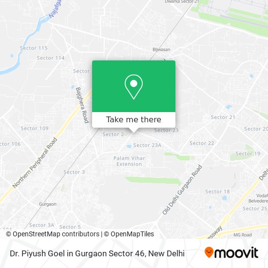 Dr. Piyush Goel in Gurgaon Sector 46 map