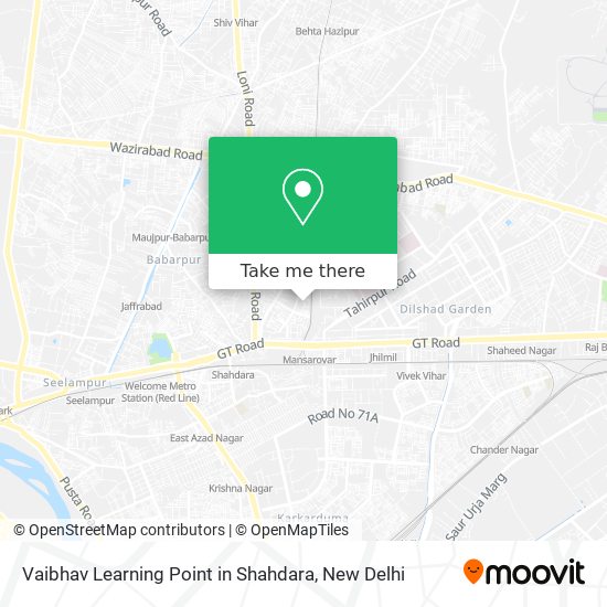 Vaibhav Learning Point in Shahdara map