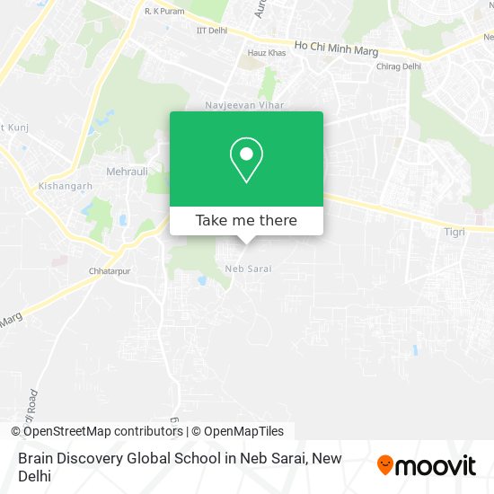 Brain Discovery Global School in Neb Sarai map