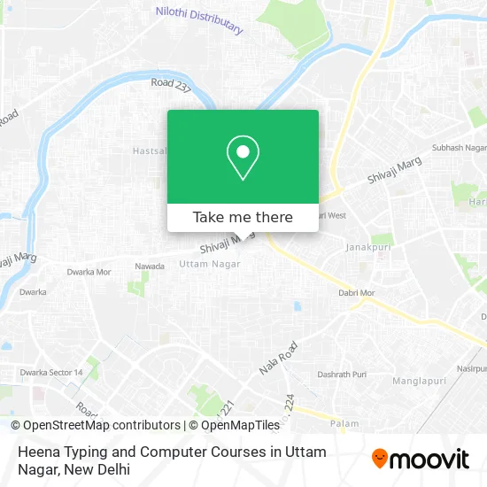 Heena Typing and Computer Courses in Uttam Nagar map