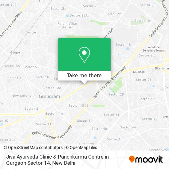 Jiva Ayurveda Clinic & Panchkarma Centre in Gurgaon Sector 14 map