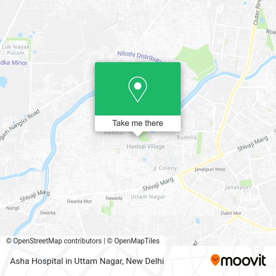 Asha Hospital in Uttam Nagar map