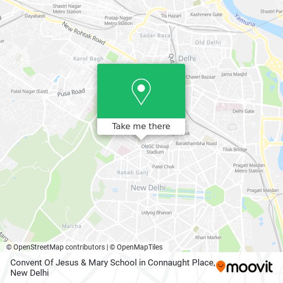 Convent Of Jesus & Mary School in Connaught Place map