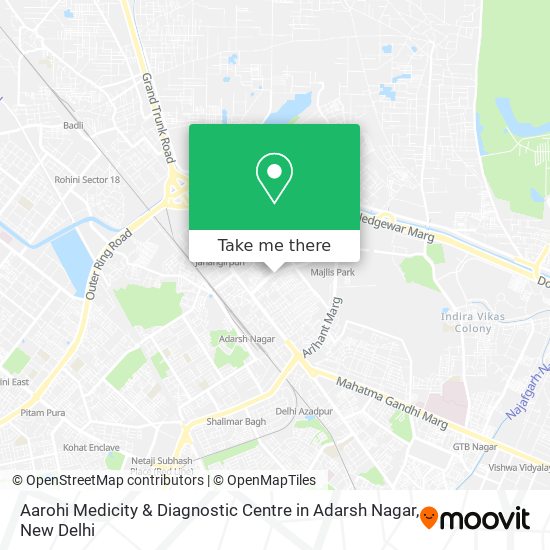 Aarohi Medicity & Diagnostic Centre in Adarsh Nagar map