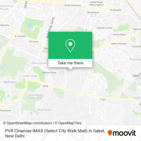 PVR Cinemas IMAX (Select City Walk Mall) in Saket map