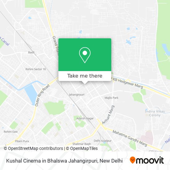 Kushal Cinema in Bhalswa Jahangirpuri map