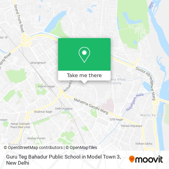 Guru Teg Bahadur Public School in Model Town 3 map