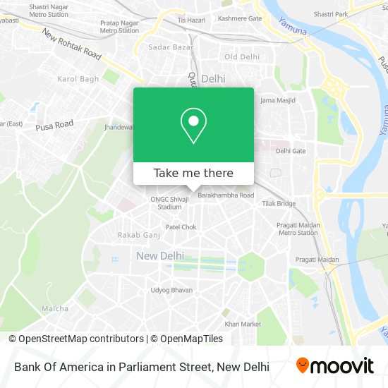 Bank Of America in Parliament Street map