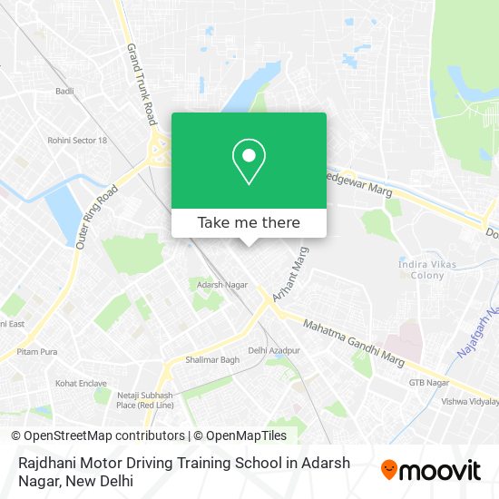 Rajdhani Motor Driving Training School in Adarsh Nagar map