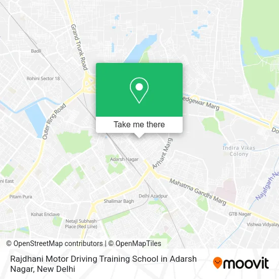 Rajdhani Motor Driving Training School in Adarsh Nagar map