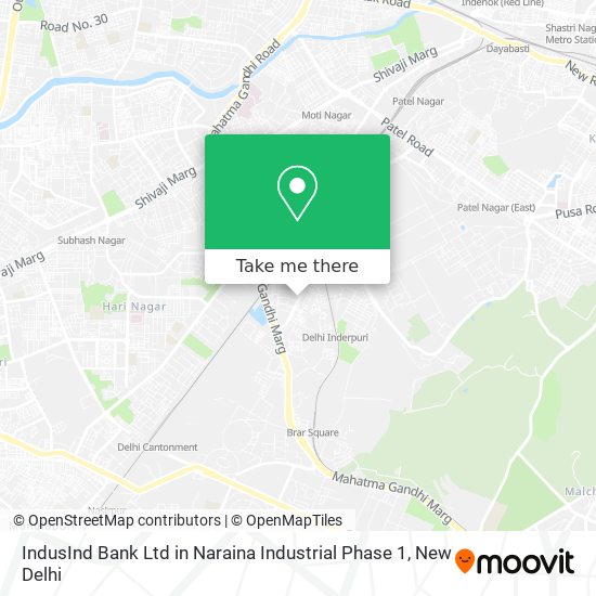 IndusInd Bank Ltd in Naraina Industrial Phase 1 map