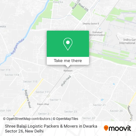 Shree Balaji Logistic Packers & Movers in Dwarka Sector 26 map