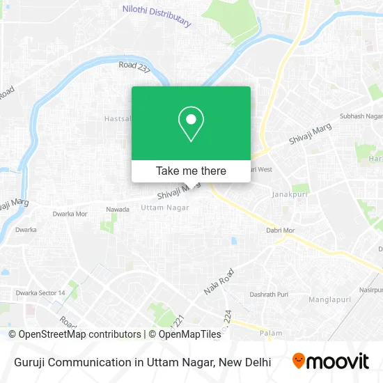 Guruji Communication in Uttam Nagar map