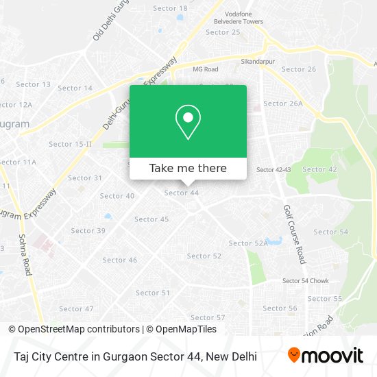 Taj City Centre in Gurgaon Sector 44 map