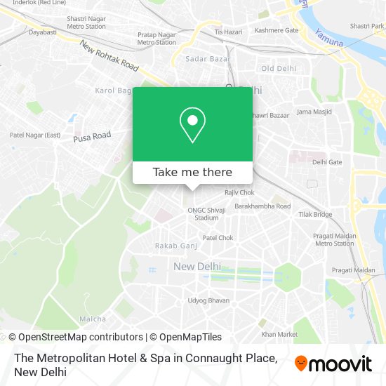 The Metropolitan Hotel & Spa in Connaught Place map