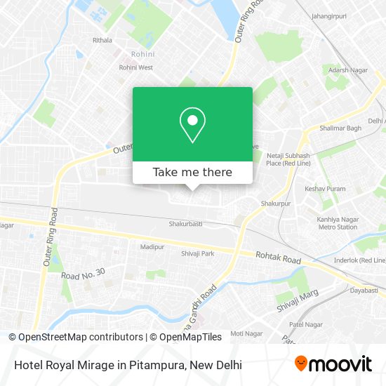 Hotel Royal Mirage in Pitampura map