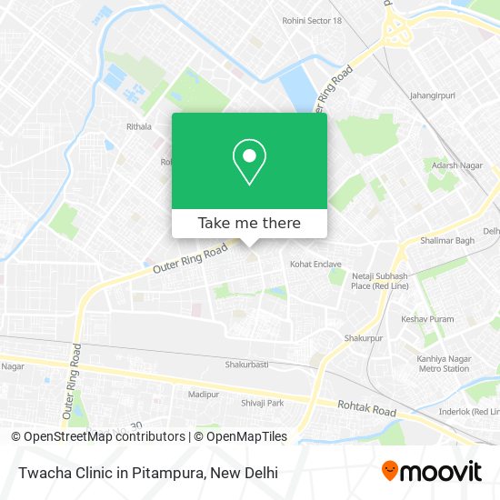Twacha Clinic in Pitampura map