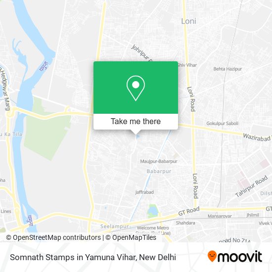 Somnath Stamps in Yamuna Vihar map