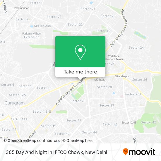 365 Day And Night in IFFCO Chowk map