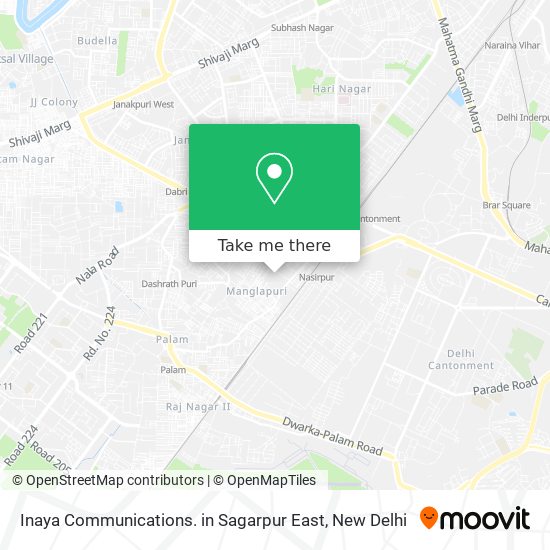 Inaya Communications. in Sagarpur East map
