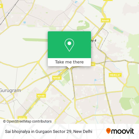 Sai bhojnalya in Gurgaon Sector 29 map