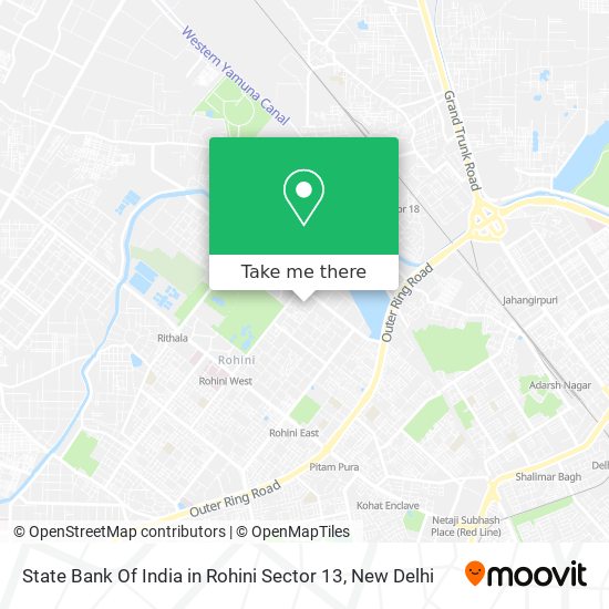 State Bank Of India in Rohini Sector 13 map