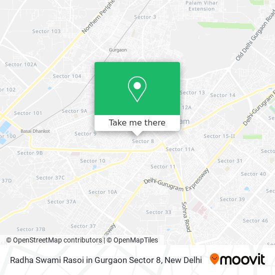 Radha Swami Rasoi in Gurgaon Sector 8 map
