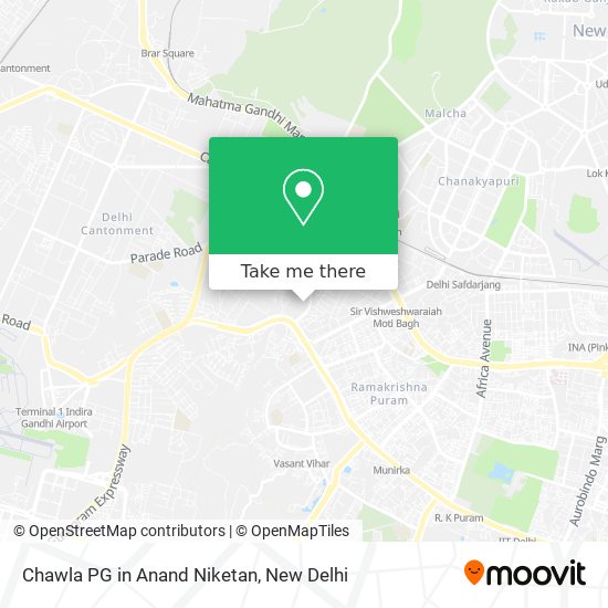 Chawla PG in Anand Niketan map