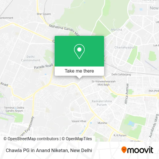 Chawla PG in Anand Niketan map