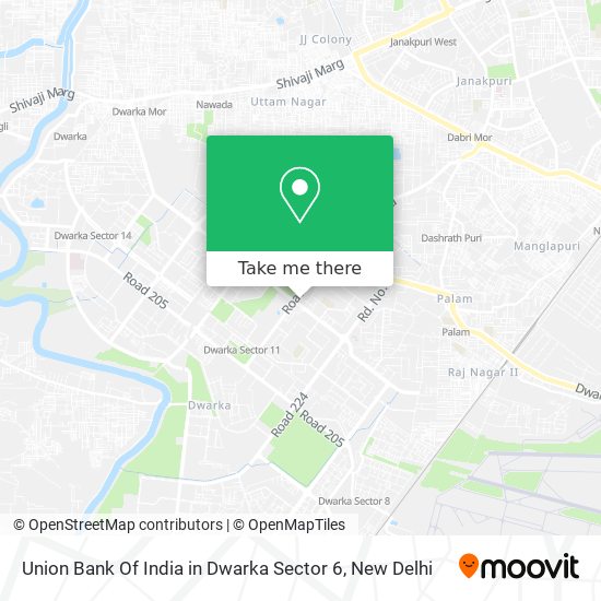 Union Bank Of India in Dwarka Sector 6 map