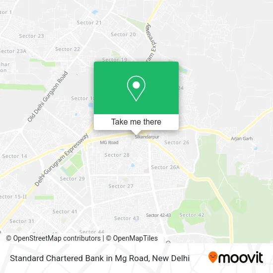 Standard Chartered Bank in Mg Road map