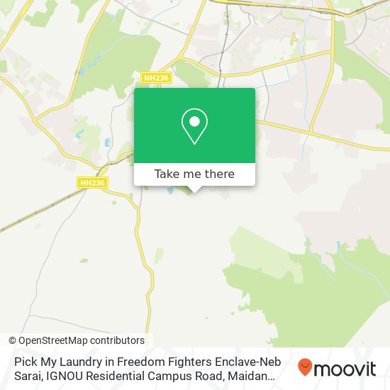 Pick My Laundry in Freedom Fighters Enclave-Neb Sarai, IGNOU Residential Campus Road, Maidan Garhi, map