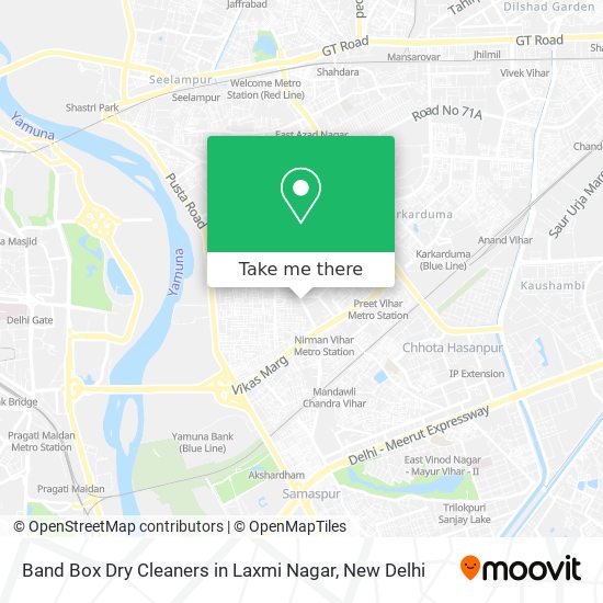 Band Box Dry Cleaners in Laxmi Nagar map