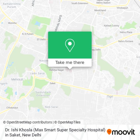 Dr. Ishi Khosla (Max Smart Super Specialty Hospital) in Saket map