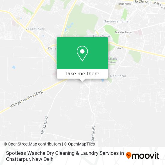 Spotless Wasche Dry Cleaning & Laundry Services in Chattarpur map