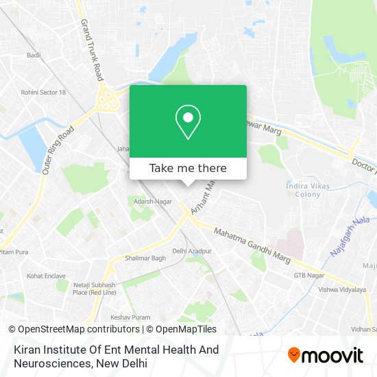 Kiran Institute Of Ent Mental Health And Neurosciences map