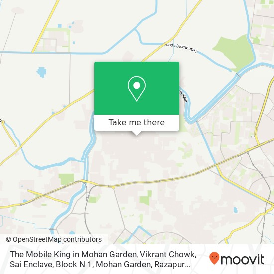 The Mobile King in Mohan Garden, Vikrant Chowk, Sai Enclave, Block N 1, Mohan Garden, Razapur Khurd map