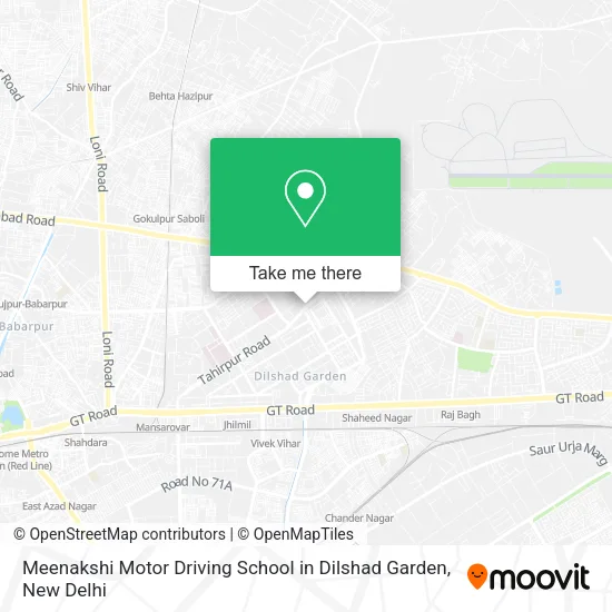 Meenakshi Motor Driving School in Dilshad Garden map