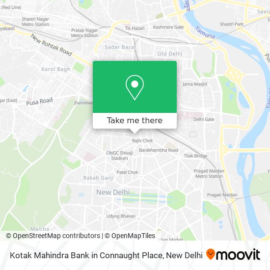 Kotak Mahindra Bank in Connaught Place map
