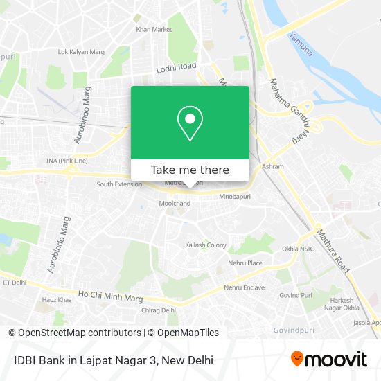 IDBI Bank in Lajpat Nagar 3 map