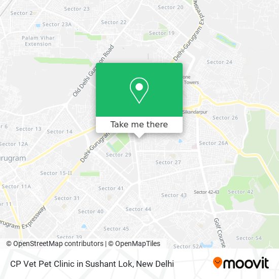 CP Vet Pet Clinic in Sushant Lok map