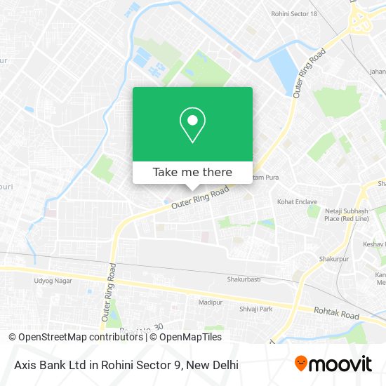 Axis Bank Ltd in Rohini Sector 9 map