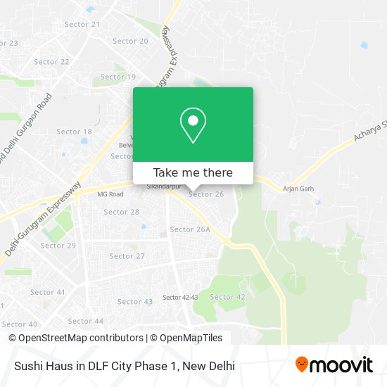 Sushi Haus in DLF City Phase 1 map