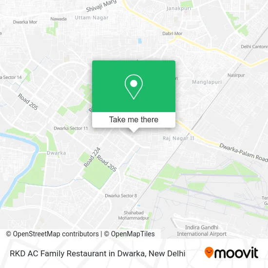RKD AC Family Restaurant in Dwarka map