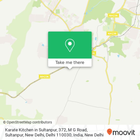 Karate Kitchen in Sultanpur, 372, M G Road, Sultanpur, New Delhi, Delhi 110030, India map