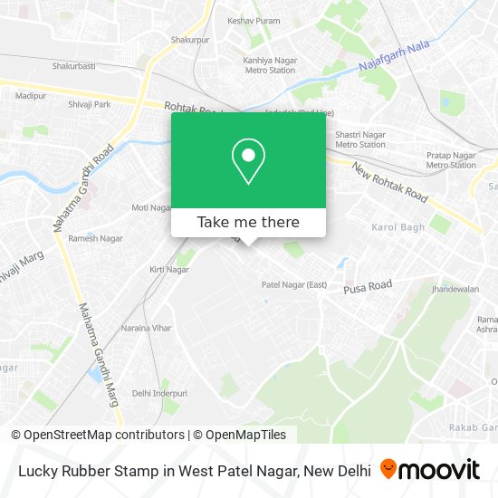 Lucky Rubber Stamp in West Patel Nagar map